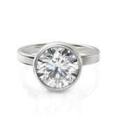 3.25CT Round Lab Diamond Classic Solitaire Ring - Buvea Jewels