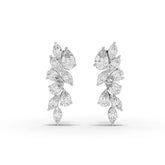 Cascade earrings in white gold