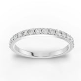 Round Lab Diamond Half Eternity Band · Classic Yellow Gold Wedding Ring