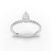0.72 Ct Princess Hidden Halo Pavé Ring