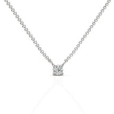 Lab Diamond Solitaire Pendant - Made In Sterling Silver - Buvea Jewels