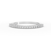 0.17 Ct Round Lab Grown Diamond Micro Prong Half Eternity Band