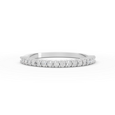 0.24 Ct Round Lab Grown Diamond Micro Prong Half Eternity Band