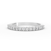 0.30 Ct Round Lab Diamond Baskets Setting Half Eternity Ring