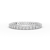 0.93 Ct Round Lab Diamond Shared Prong Full Eternity Wedding Band Ring