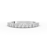 0.47 Ct Round Lab Diamond U-Prong Half Eternity Ring