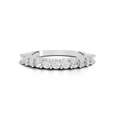 0.65 Ct Round Lab Diamond Baskets Setting Half Eternity Ring
