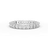 1.47 Ct Round Shared Prong Lab Diamond Half Eternity Ring