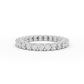 1.47 Ct Round Shared Prong Lab Diamond Full Eternity Ring