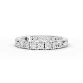 1.41 Ct Round Lab Diamond Bar-Set Half Eternity Band