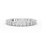 1.47 Ct Round Lab Diamond Baskets Setting Full Eternity Ring
