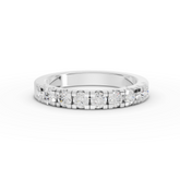 0.70 Ct Round Lab Diamond Bar-Set Half Eternity Band