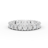 2.02 Ct Round Lab Diamond Baskets Setting Full Eternity Ring