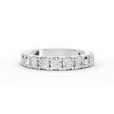 1.16 Ct Round Lab Diamond Bar-Set Half Eternity Band
