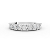 1.16 Ct Round Lab Diamond Baskets Setting Half Eternity Ring