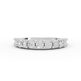 1.16 Ct Round Diamond U-Prong Shared Prong Half Eternity Ring