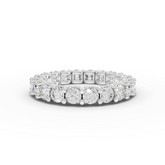 2.57 Ct Round Diamond U-Prong Eternity Wedding Band