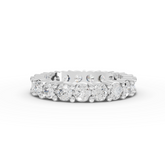 2.44 Ct Round Lab Diamond Baskets Setting Full Eternity Ring