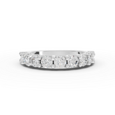 1.45 Ct Round Lab Diamond U-Prong Half Eternity Ring