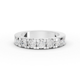 1.13 Ct Round Lab Diamond Bar-Set Half Eternity Band