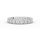 3.05 Ct Round Lab Diamond Shared-Prong Full Etenity Ring
