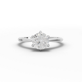 1.00 Ct Round Solitaire Lab Diamond Twist Shank Ring 1.00 Ct Center