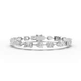 7.69 Ct Multi Shape Lab Diamond Tennis Bracelet