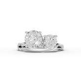 1.50 Ct Round Toi et Moi Lab Diamond Bypass Ring