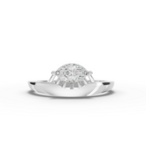 0.32 Ct Minimalist Marquise Lab Diamond Ring with Elevated Setting