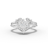 1.16 Ct Round Lab Diamond Halo Ring Set with Split Shank 1.00 Ct Center