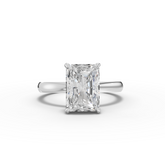 2.61 Ct Radiant Solitaire Lab Diamond Hidden Halo Solitaire Ring 2.5 Ct Center