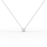 0.50 Ct Minimal Lab Diamond Pendant in Bezel Setting 0.50 Ct Center