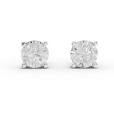 0.50 Ct Each Classic Diamond Stud Earrings Prong Setting 0.50 Ct Center