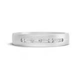 0.05 Ct Baguette & Round Lab Diamond Wedding Band Channel Set
