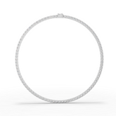 21.83 Ct Classic Round Lab Diamond Tennis Necklace