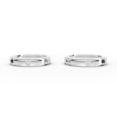 0.10 Ct Bezel Set Round Couple Wedding Band