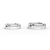 0.06 Ct Minimal Couple Wedding Band