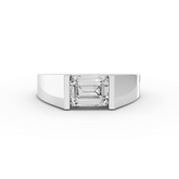 1.00 Ct East-West Emerald Statement Ring