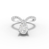 2.05 Ct Pear Diamond Split Shank Engagement Ring