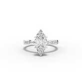 1.73 Ct Marquise Solitaire with Baguette Diamond Band