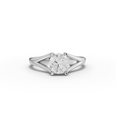 1.00 Ct Modern Split Shank Round Solitaire Ring