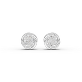 0.50 Ct Round Diamond Swirl Stud Earrings