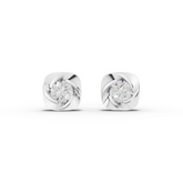 2.00 Ct Round Diamond Twist Frame Stud Earrings