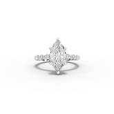 2.64 Ct Marquise With Side Diamond Engagement Ring