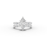 2.23 Ct Double Eternity Band Marquise Ring Set