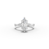 1.53 Ct Marquise Diamond Twisted Band Engagement Ring