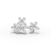 1.56 Ct Marquise Floral Cluster Diamond Ring