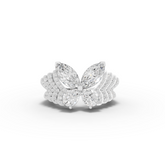 3.73 Ct Butterfly Marquise Diamond Statement Ring