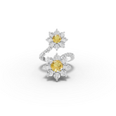 3.86 Ct Round Halo With Side Stone Ring
