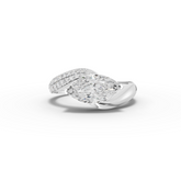 1.68 Ct Marquise Bypass Ring with Pavé Band 1.5 Ct Center